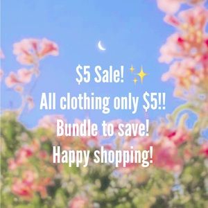 $5 clothing sale! ✨